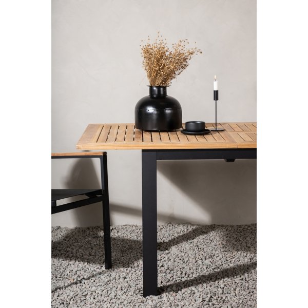 Panama spisebord 210 x 90 cm - Sort/Naturlig