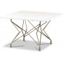 Terrazzo sofabord 75x75cm - Bianco Terrazzo & underdel Star messing