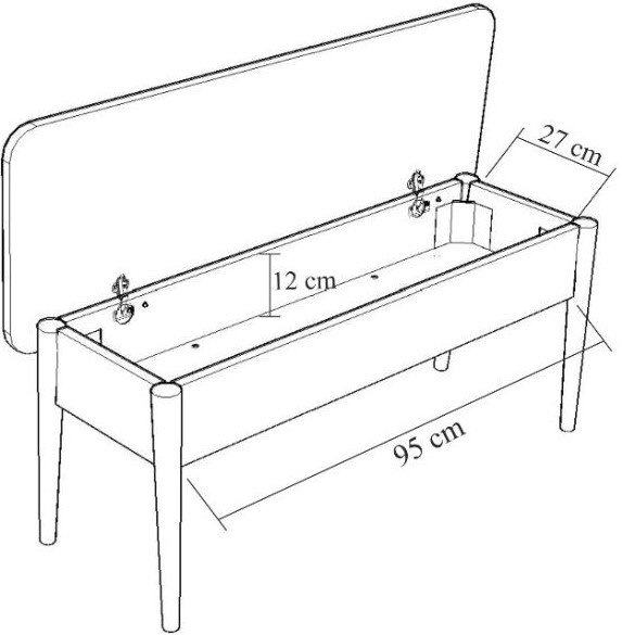 Vina 1048 spisegruppe - Hvit/mrkebl