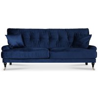 Adena 3-seter sofa - Midnattsblå fløyel Adena 3-seter sofa - Midnattsblå fløyel