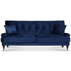 Adena 3-seter sofa - Midnattsbl flyel