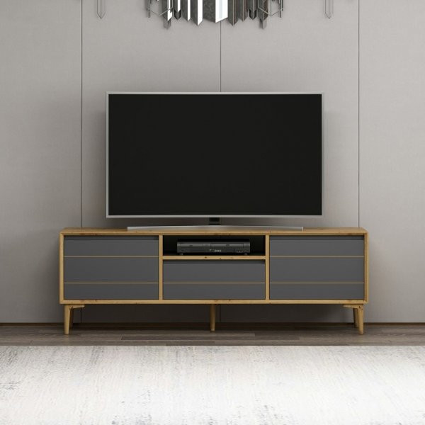 Lerry mediabenk - antrasitt