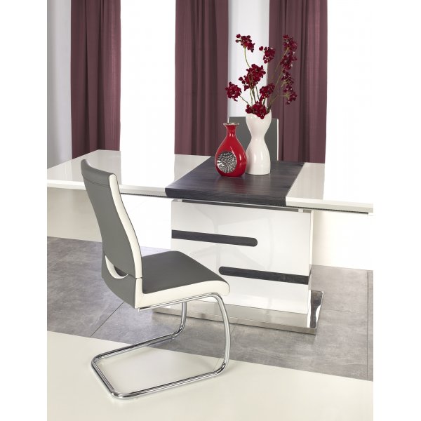 Cathrina spisebord 160-220 cm - Hvit/grå Cathrina spisebord 160-220 cm - Hvit/grå