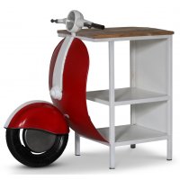 Vintage Vespa bardisk / nattbord - Rød / hvit Vintage Vespa bardisk / nattbord - Rød / hvit