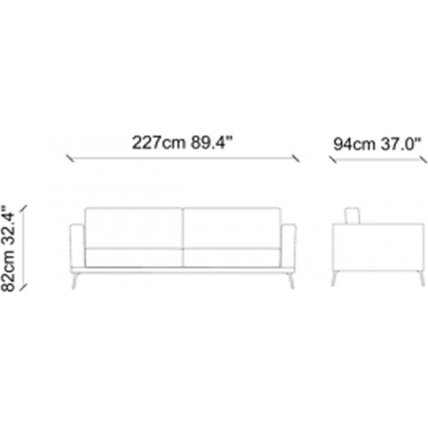 Jade 3-seters sofa - Blå Jade 3-seters sofa - Blå