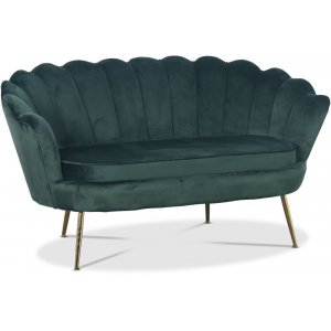 Musslan 2-seters sofa - Grønn / messing + Rensing av tepper og tekstiler Musslan 2-seters sofa - Grønn / messing + Rensing av tepper og tekstiler