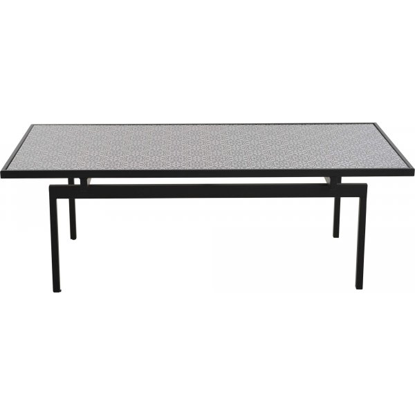 Troya salongbord 120 x 58 cm - Sort/hvit