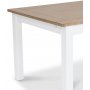 Skagen spisebord 140 cm - Hvit/Eikebeis