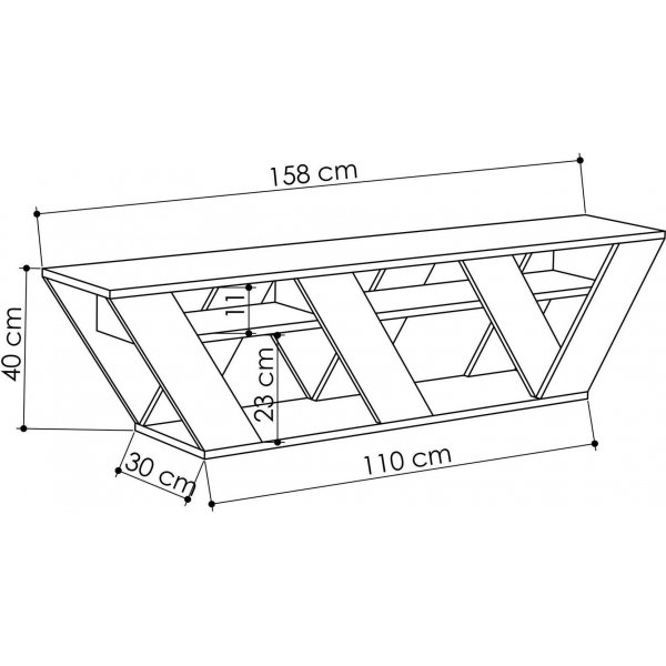 Ralla mediebenk - Antrasitt Ralla mediebenk - Antrasitt