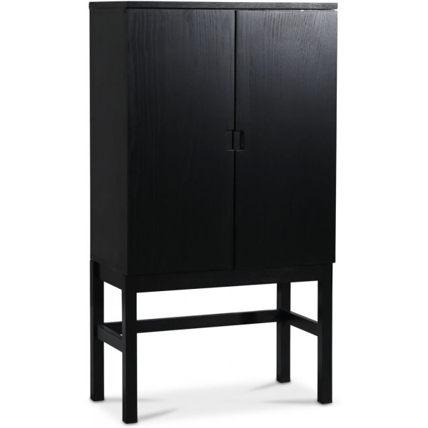 Level skap med glatte d�rer - Svart