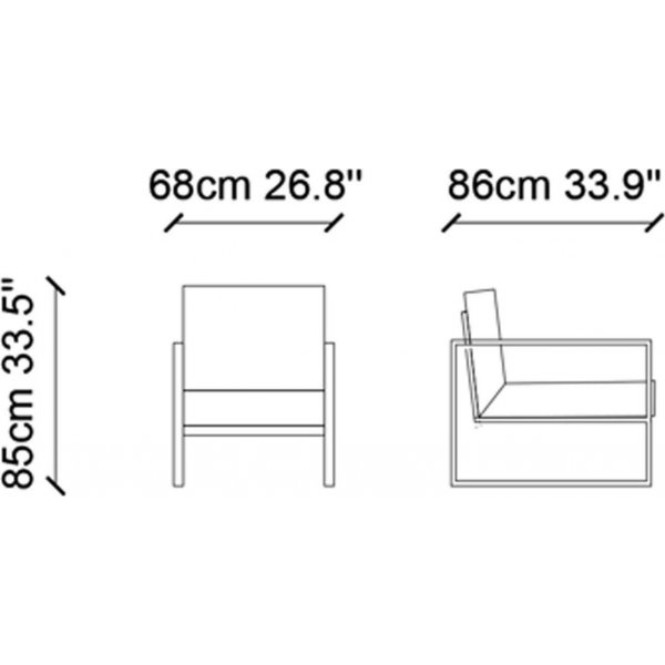 Snow lenestol - Rød Snow lenestol - Rød