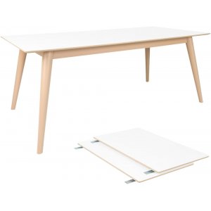 København Spisebord - Hvit/Natur - 195/285x90 København Spisebord - Hvit/Natur - 195/285x90