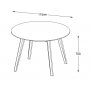 Bito rundt spisebord 115 cm oljet eik