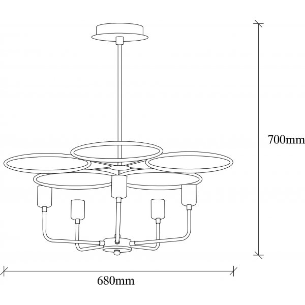 Halo taklampe 1356 - Sort