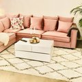 Kundebilde Brandy Loungesofa åpen anslutning venstre - Dusty pink (Fløyel)