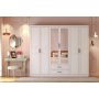 Henna garderobe 210 x 50 x 182 cm - Hvit