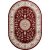 Dubai Medallion Wilton teppe Rød - Oval 160 x 230 cm