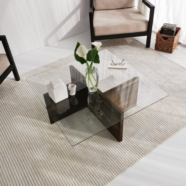Glory salongbord 90 x 90 cm - Valnøtt Glory salongbord 90 x 90 cm - Valnøtt