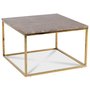 Accent stuebord 75 - Brun marmor / Blank messing