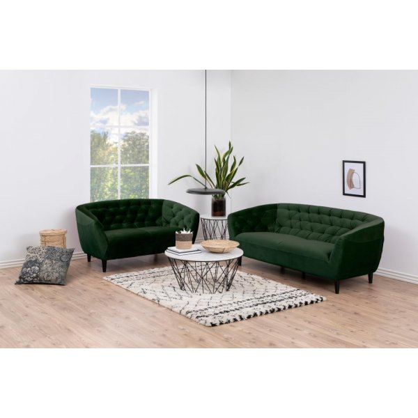 Felicia 3-seters sofa - Skogsgr�nn (Fl�yel)