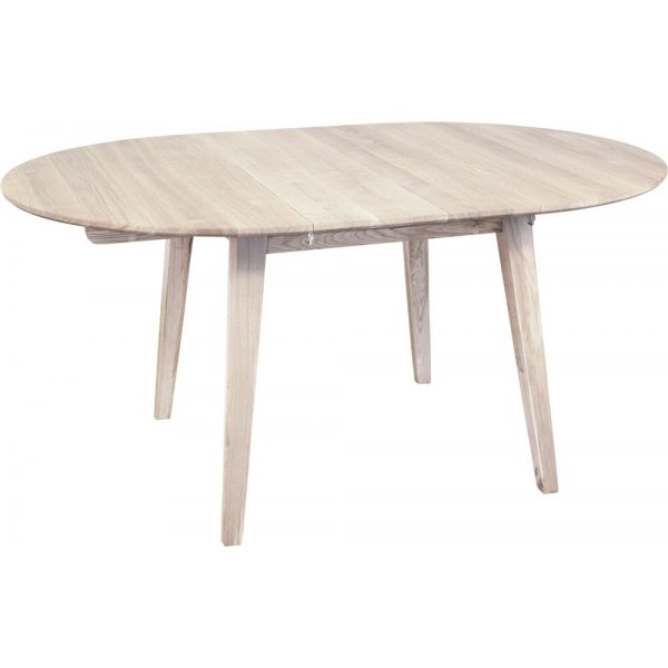 Genova spisebord 110-160 cm - Hvit pigmentert eik + Flekkfjerner for mbler