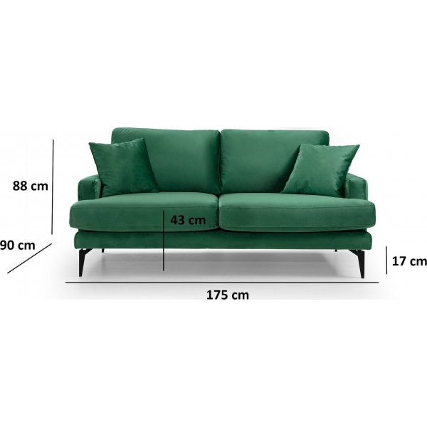 Papira 2-seters sofa - Grønn Papira 2-seters sofa - Grønn