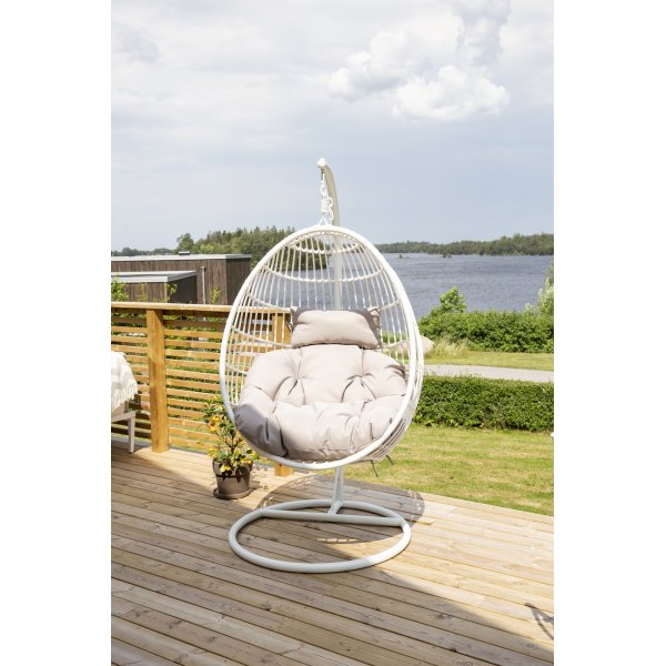 Viga hengestol - Hvit/grå Viga hengestol - Hvit/grå