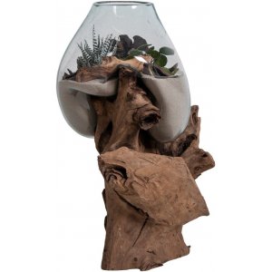 San Marino vanndrpevase - Teak / Glass - 50 cm