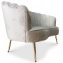Snckan 2-seter sofa - Grbeige flyel / Messing
