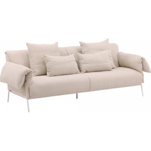 cker 3-seters sofa - Beige/hvit