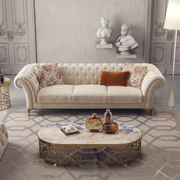 Bianca 3-seters sofa - Krem