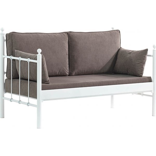 Lalas 2-seters utesofa - Hvit/brun