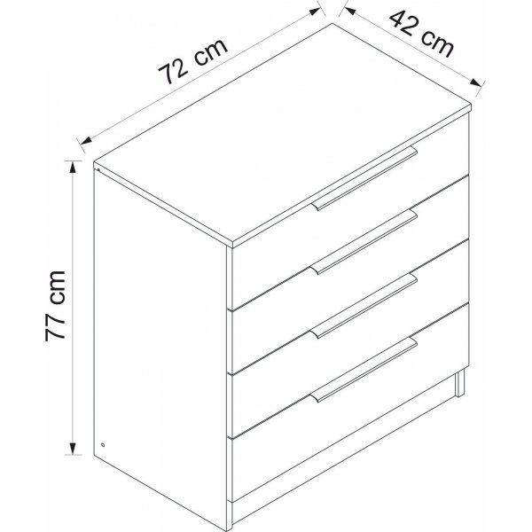 Cikani kommode 72 x 42 cm - Valnøtt Cikani kommode 72 x 42 cm - Valnøtt
