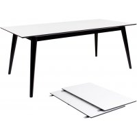 København Spisebord - Hvit/Svart - 195/285x90 København Spisebord - Hvit/Svart - 195/285x90
