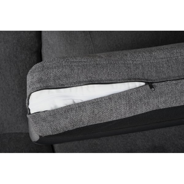 Salem hjørnesofa i mørkegrå stoff Salem hjørnesofa i mørkegrå stoff