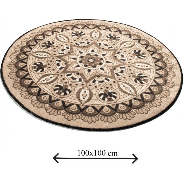 Mandala baderomsteppe - Beige Mandala baderomsteppe - Beige
