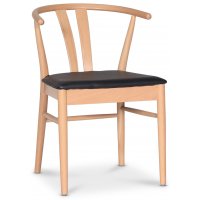 Abisko stol - Antik bok/sort PU Abisko stol - Antik bok/sort PU