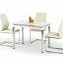 Aldona spisebord 96-142 cm - Hvit/krom