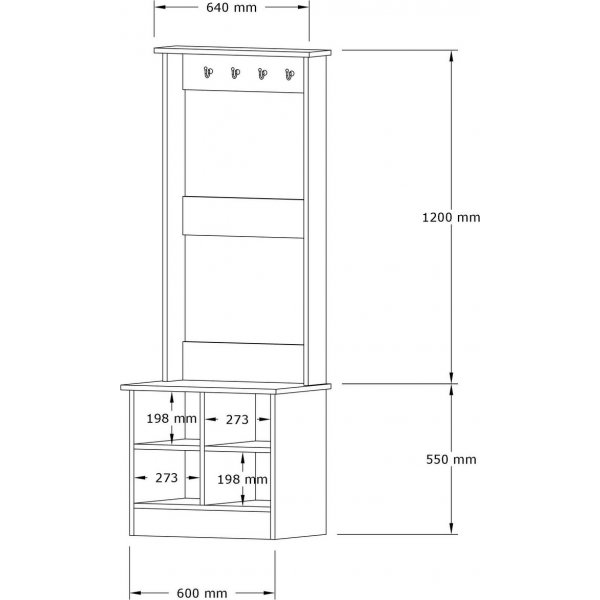 Mare hall møbler - Safir/hvit Mare hall møbler - Safir/hvit