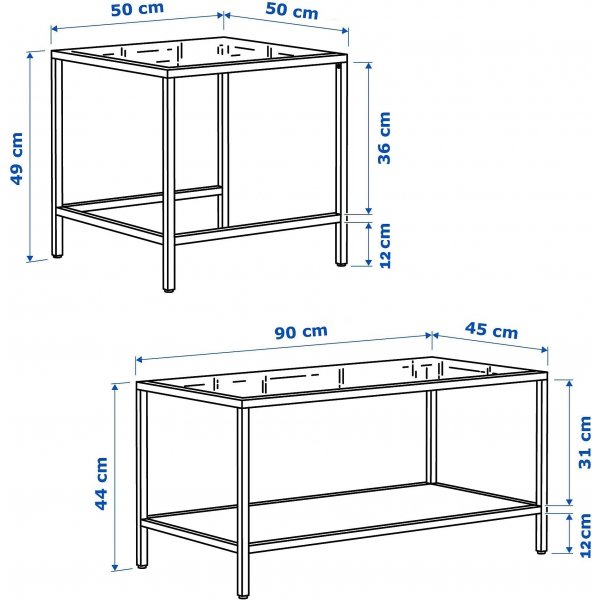 Sevay salongbordsett - Gull Sevay salongbordsett - Gull