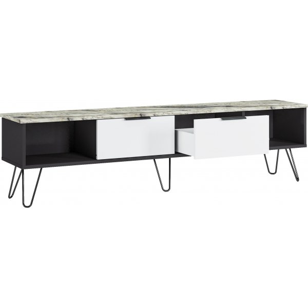 Maribo mediabenk - Sort/hvit