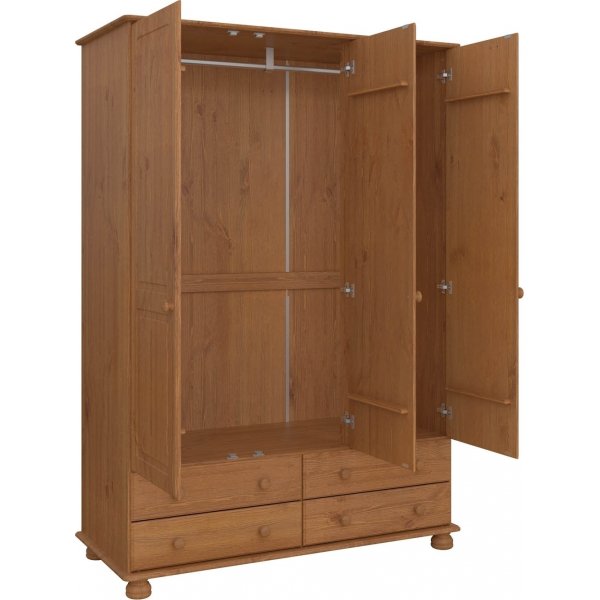 Richmond garderobeskap med 3 dører - Brun Richmond garderobeskap med 3 dører - Brun