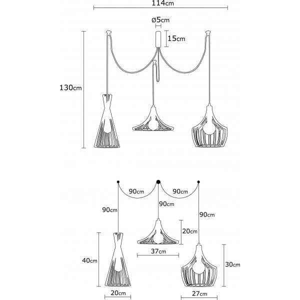 Mezo taklampe N-1292 - Kobber