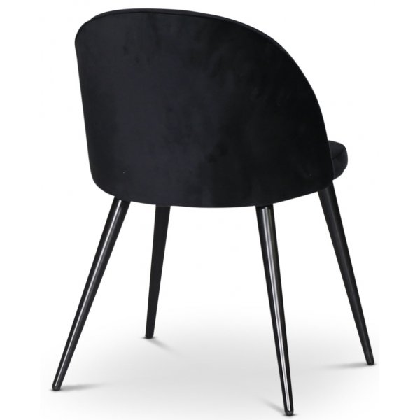 Alice stol - Svart fløyel / Svarte ben Alice stol - Svart fløyel / Svarte ben