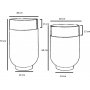Bud sidebordsett 40/40 cm - Sort/hvit