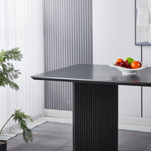 Crossby spisebord 180x90 cm - Sortbeiset eik