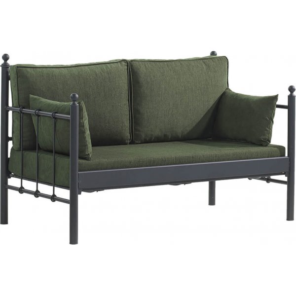 Lala 2-seters utesofa - Svart/grnn