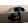 Pelle spisebord 190x90 cm - Svart / Messing
