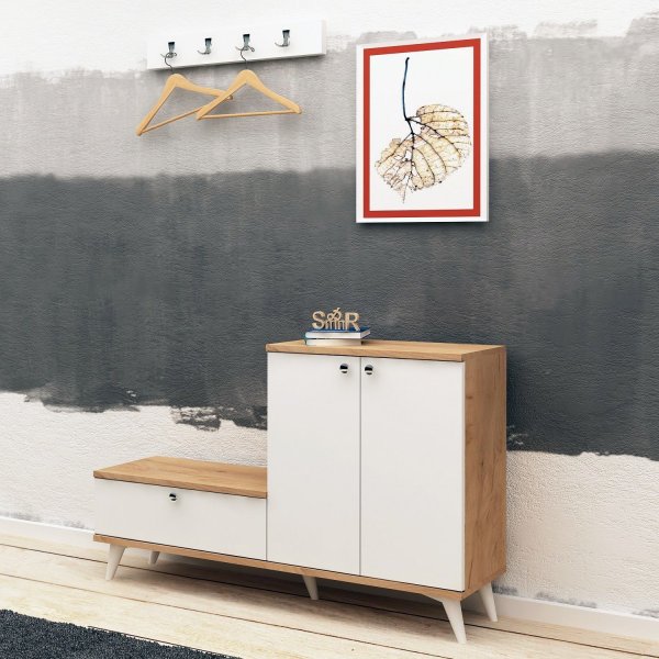 Evelyn gangmøbel - Eik/hvit Evelyn gangmøbel - Eik/hvit