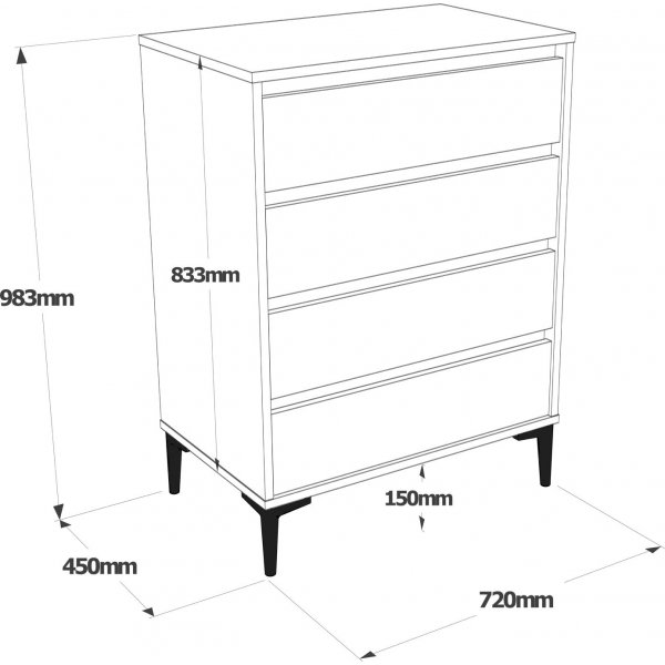 Aristo kommode - Brun/antrasitt Aristo kommode - Brun/antrasitt